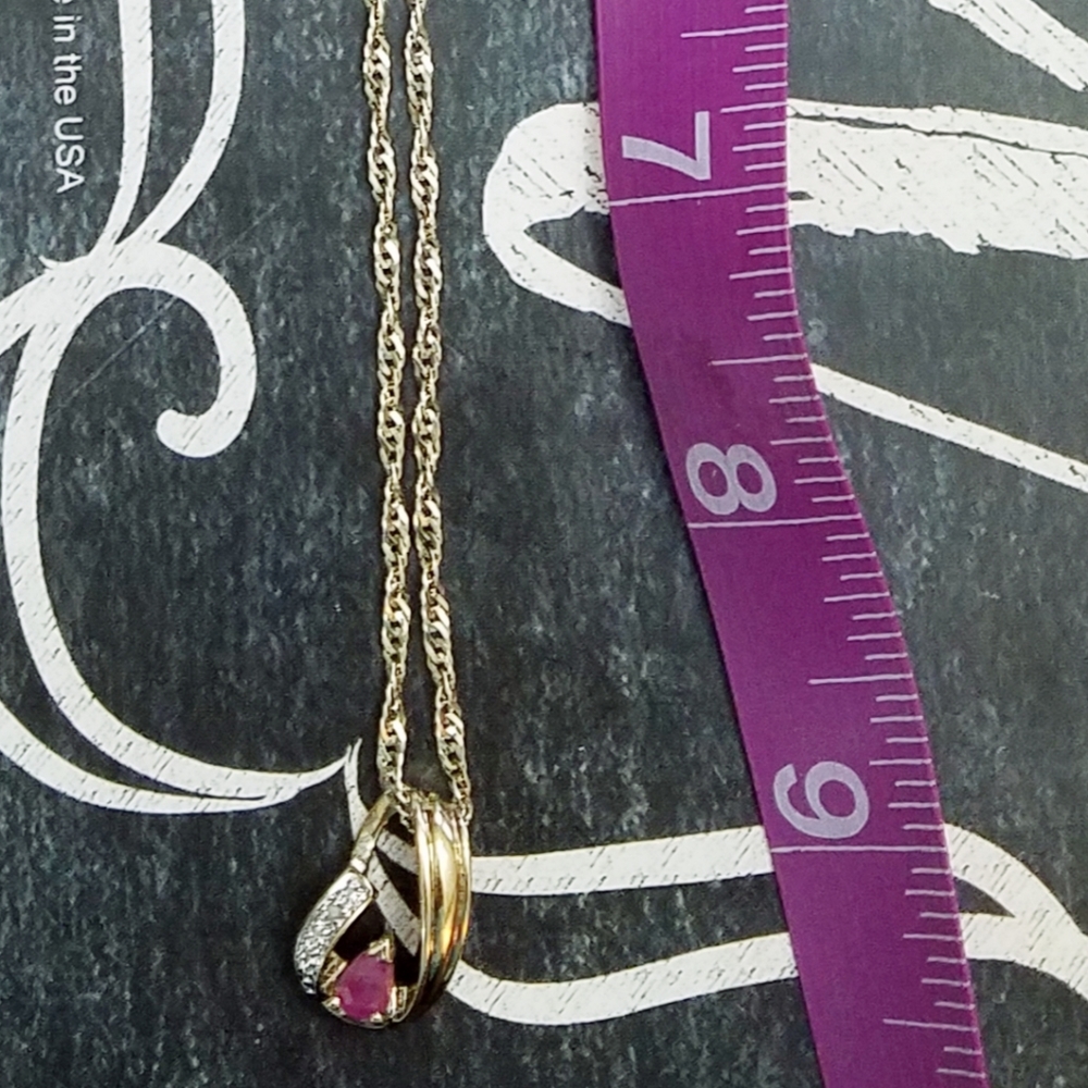 10k Ruby Pendant - image 2